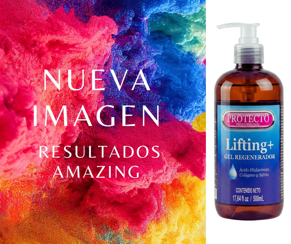 PROTECTO PROFESSIONAL Gel Lifting+ Regenerador Facial y Corporal con Ácido Hialurónico, Colágeno y Sabíla (500ml)